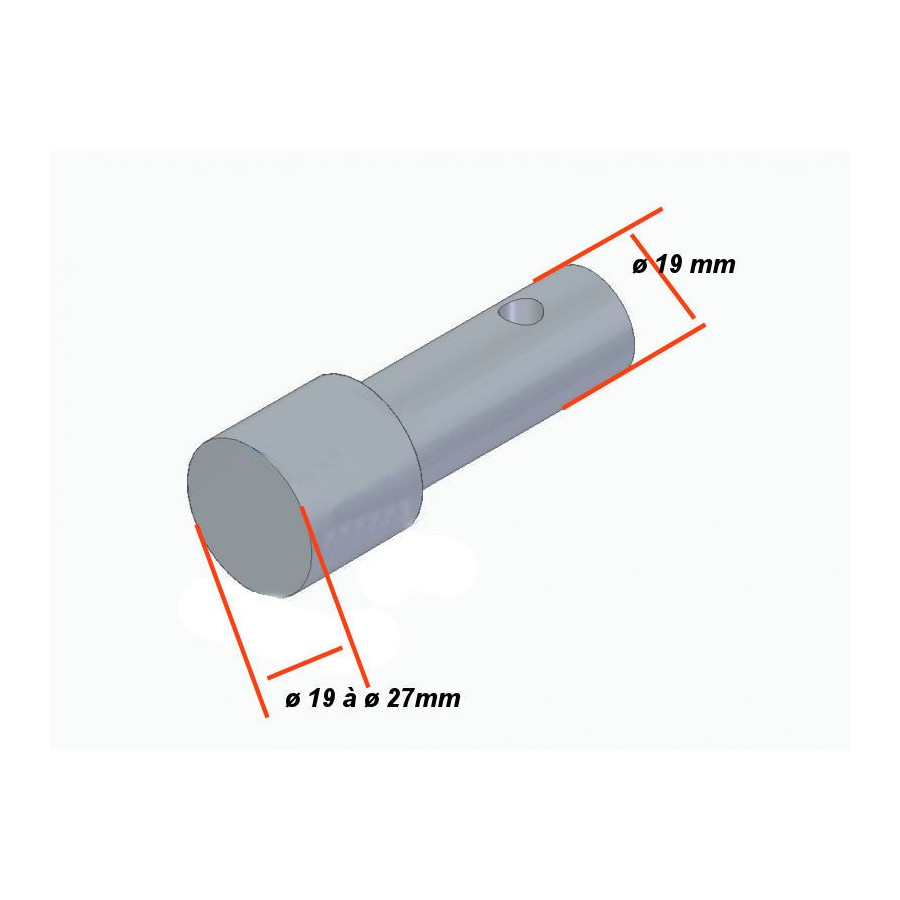Bequille - roue avant - JMP - Adaptateur de fourche - ø19-20-21-23-27 mm