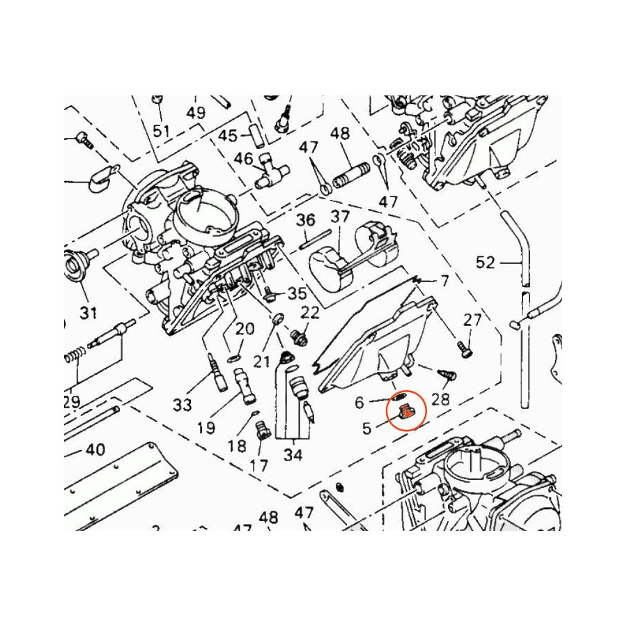 Carburateur - bouchon vidange de Cuve - 22U-14115-00 - 