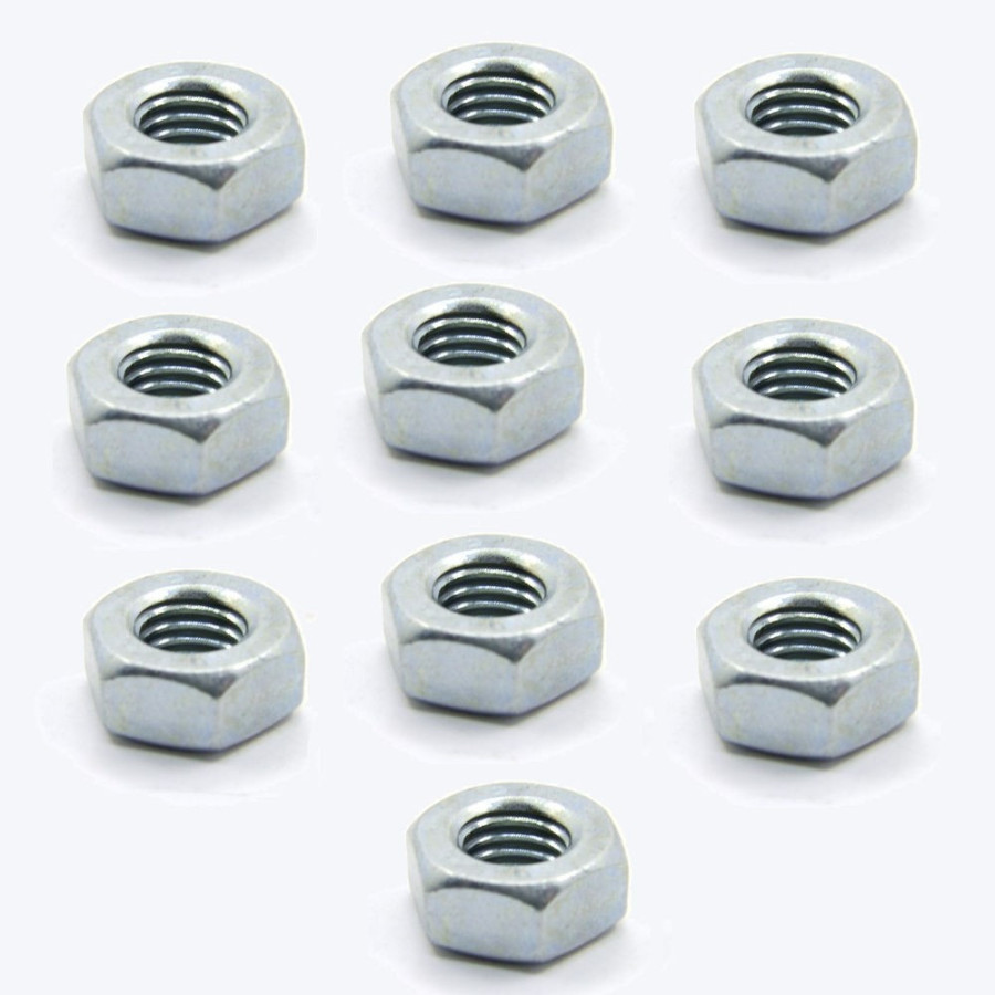 Couronne - Ecrou de Fixation - (x10) - M10 x1.25 - Ecrou Acier 8 - zingué