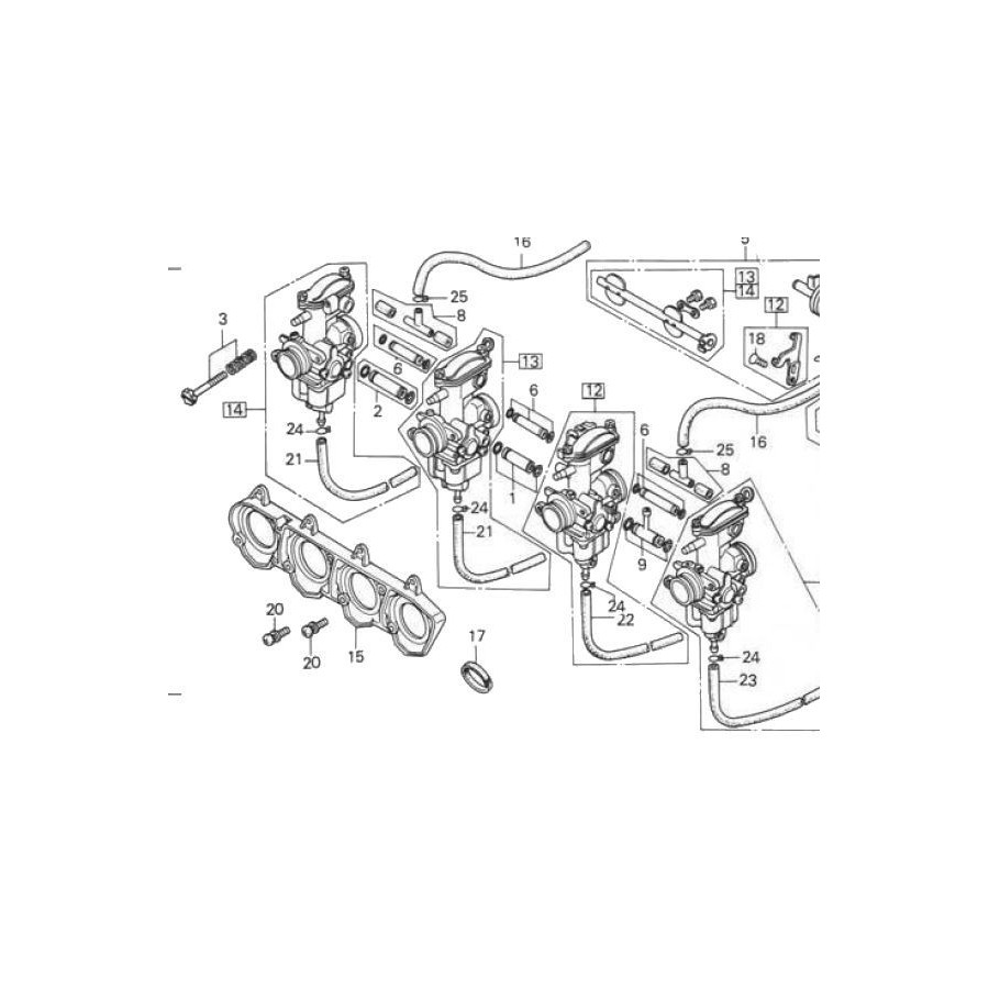 Pipe d'admission - Joint (x4) - CB650z - CB650b (RC03) - CB650c (RC05)