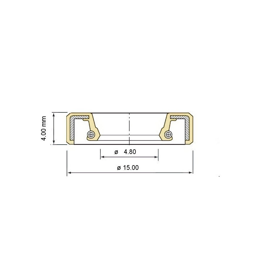 Compte tour - joint a levre, joint spi - d'étanchéité - 4.8x15x4.0mm 