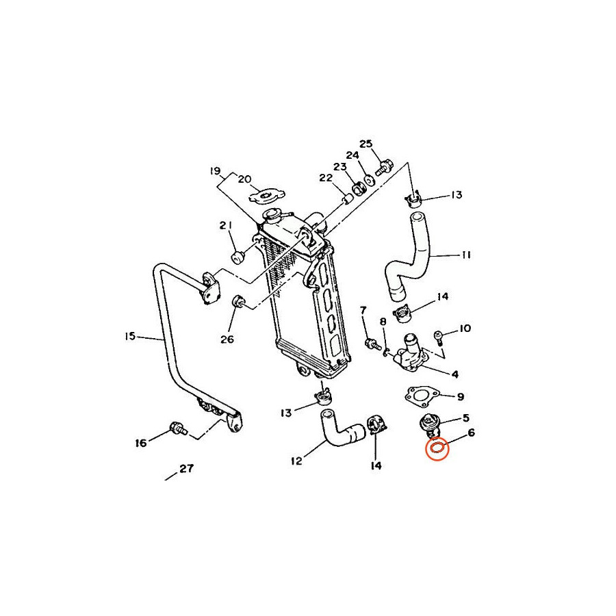 Moteur - Joint Torique - 932-10271-94 - DT125LC - RD125LC - TDR125 - TZR125 - DT125R