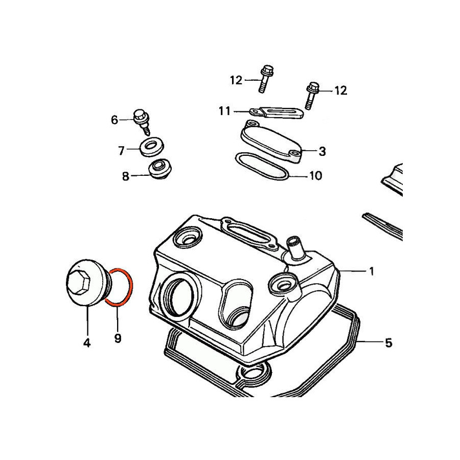 Moteur - Joint torique - 91303-MF5-003, ø44.00 x3.00 mm - XL600V - VT600/750 - XL600/650 - XRV650
