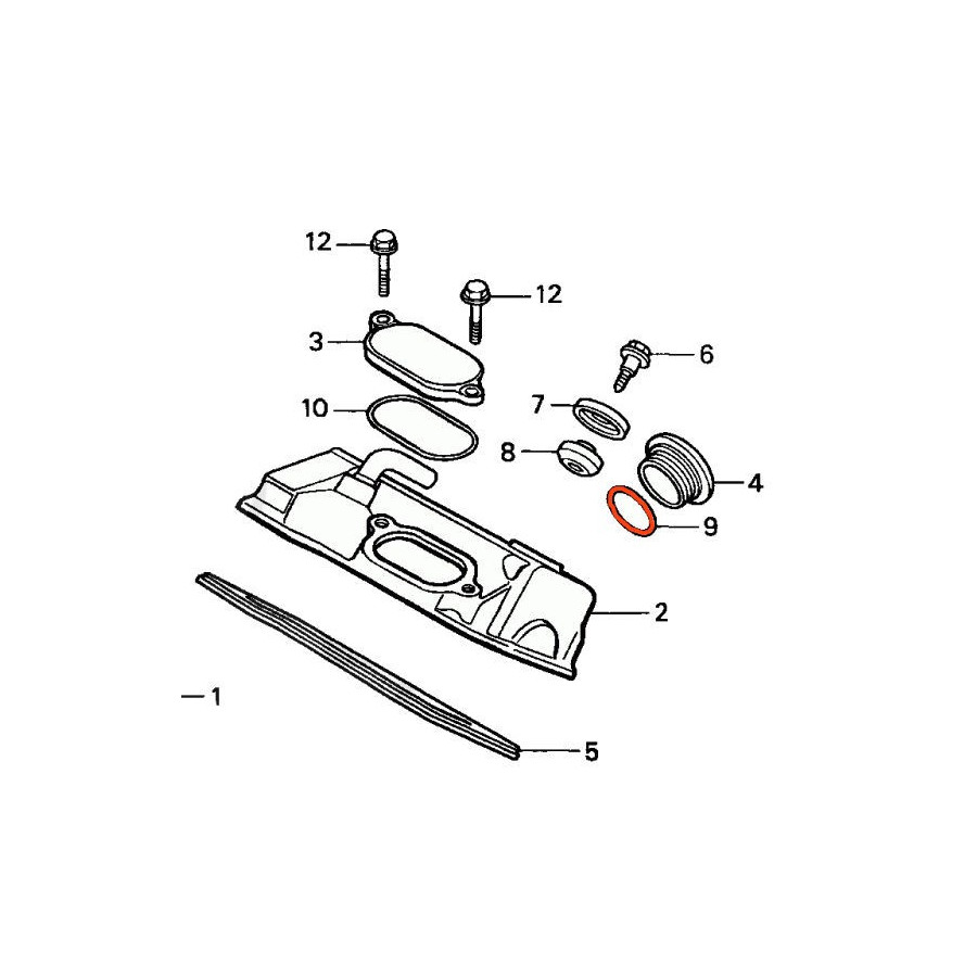 Moteur - Joint torique - 91303-MF5-003, ø44.00 x3.00 mm - XL600V - VT600/750 - XL600/650 - XRV650
