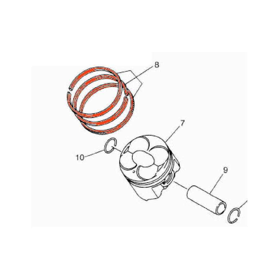 Moteur - Segment (+0.00) - 2C0-11603-00 - YZF-R6 (RJ151)  