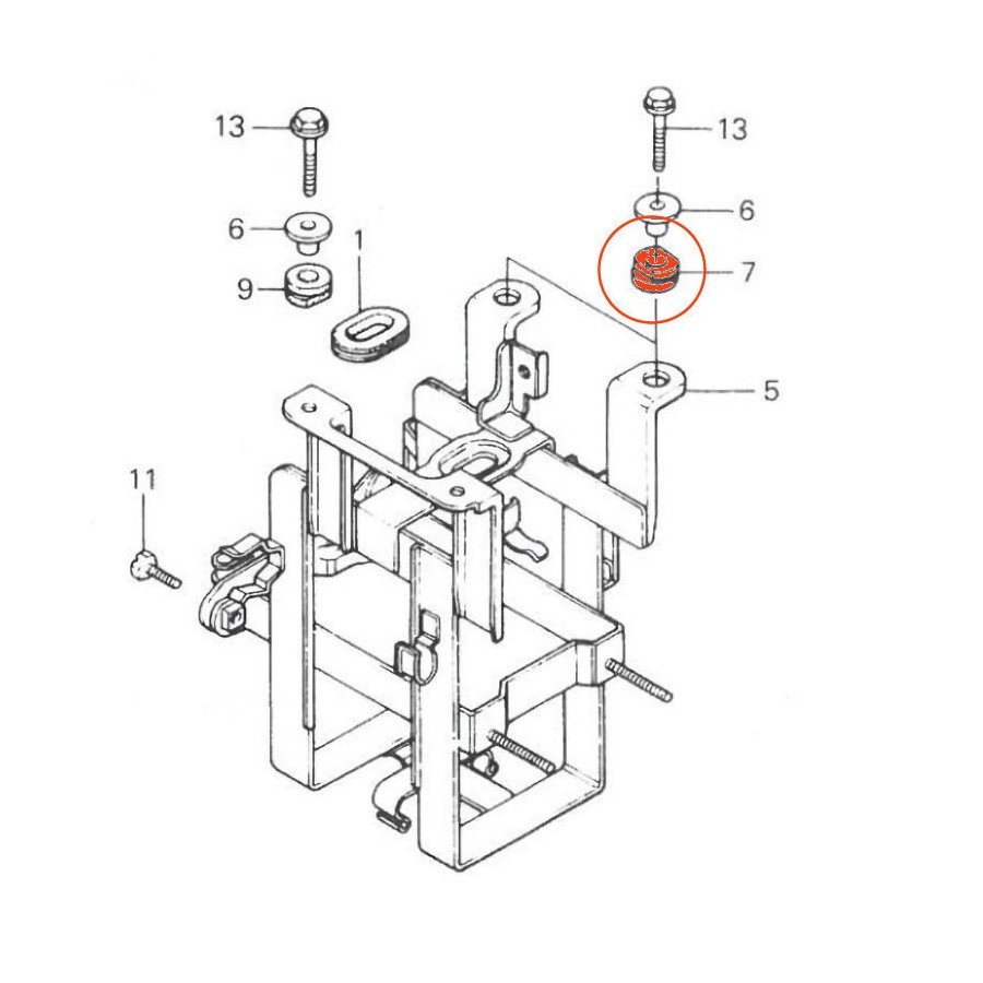 Batterie - Silent bloc de support 