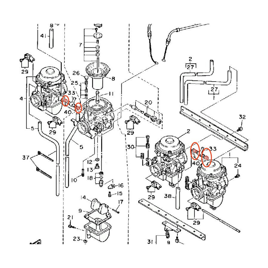 Carburateur - Joint torique de liaison (x1) - ø 6.00 x1.80mm
