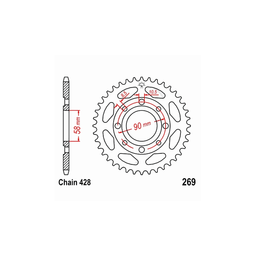 Transmission - Couronne - 34 dents - JTR 269