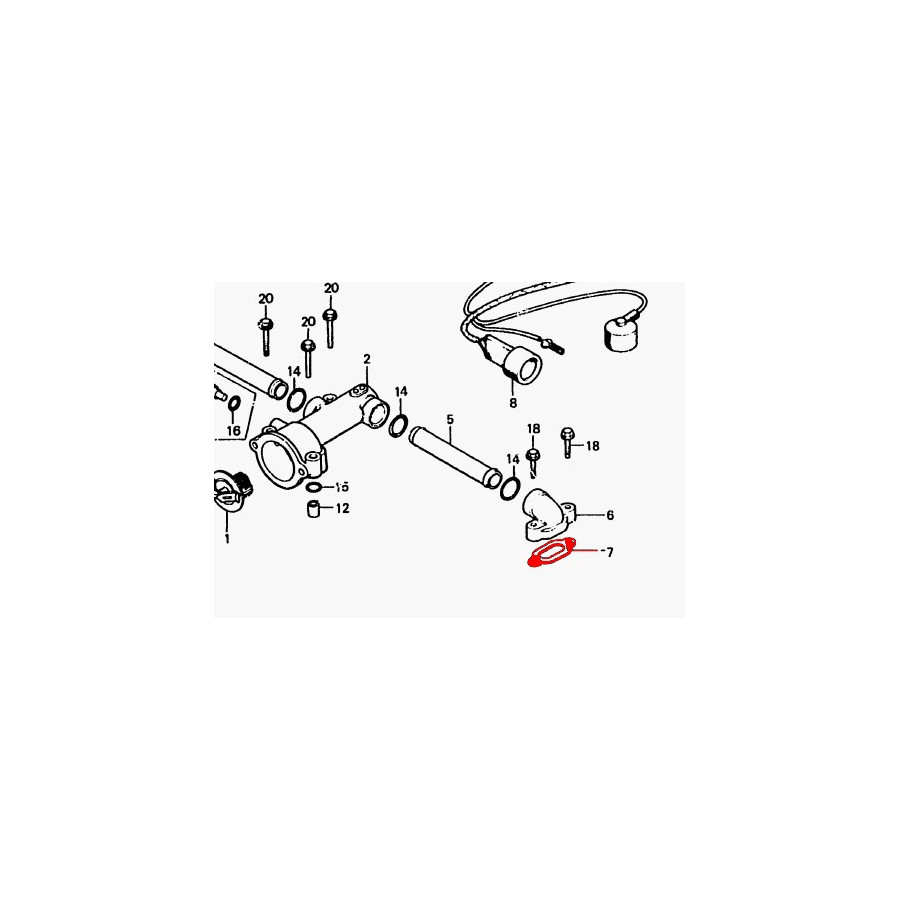 Circuit d'eau - Joint de coude - (x1) - GL1000 - GL1100 - GL1200