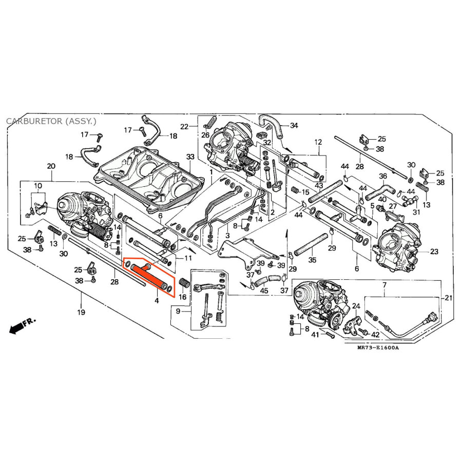 Carburateur - Raccord de liaison en T - VFR750 (rc30, rc36)