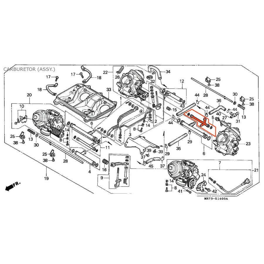 Carburateur - Tube de liaison - VFR750, VF1000, VF500