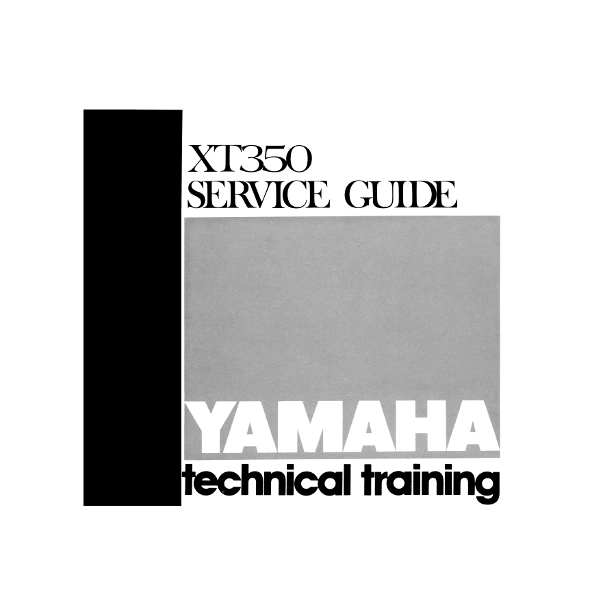 Manuel Atelier - Service Manual - YAMAHA  XT 350,  Version PDF en Anglais 