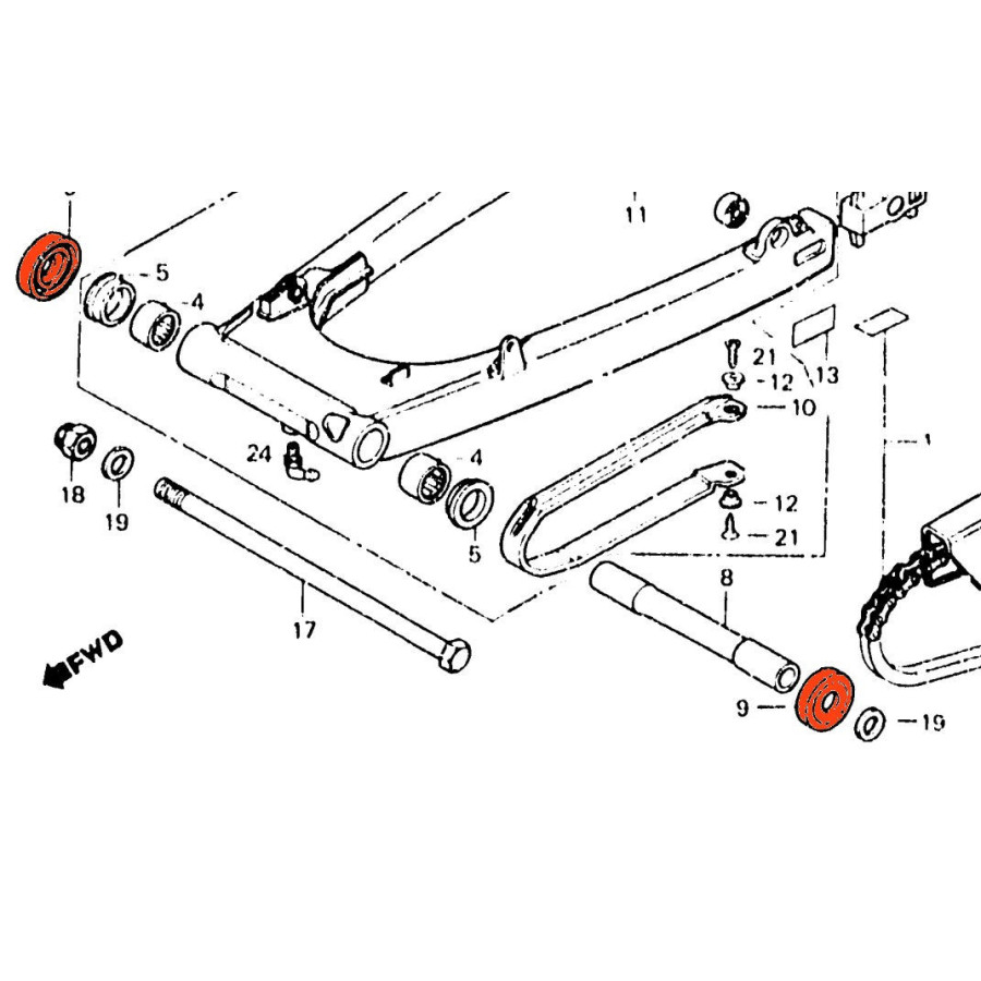 Bras oscillant - cache poussiere - (x1) - 
