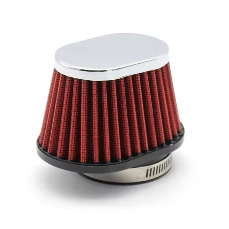Filtre a air - ø 54 mm - Cornet - Oval - Rouge - 
