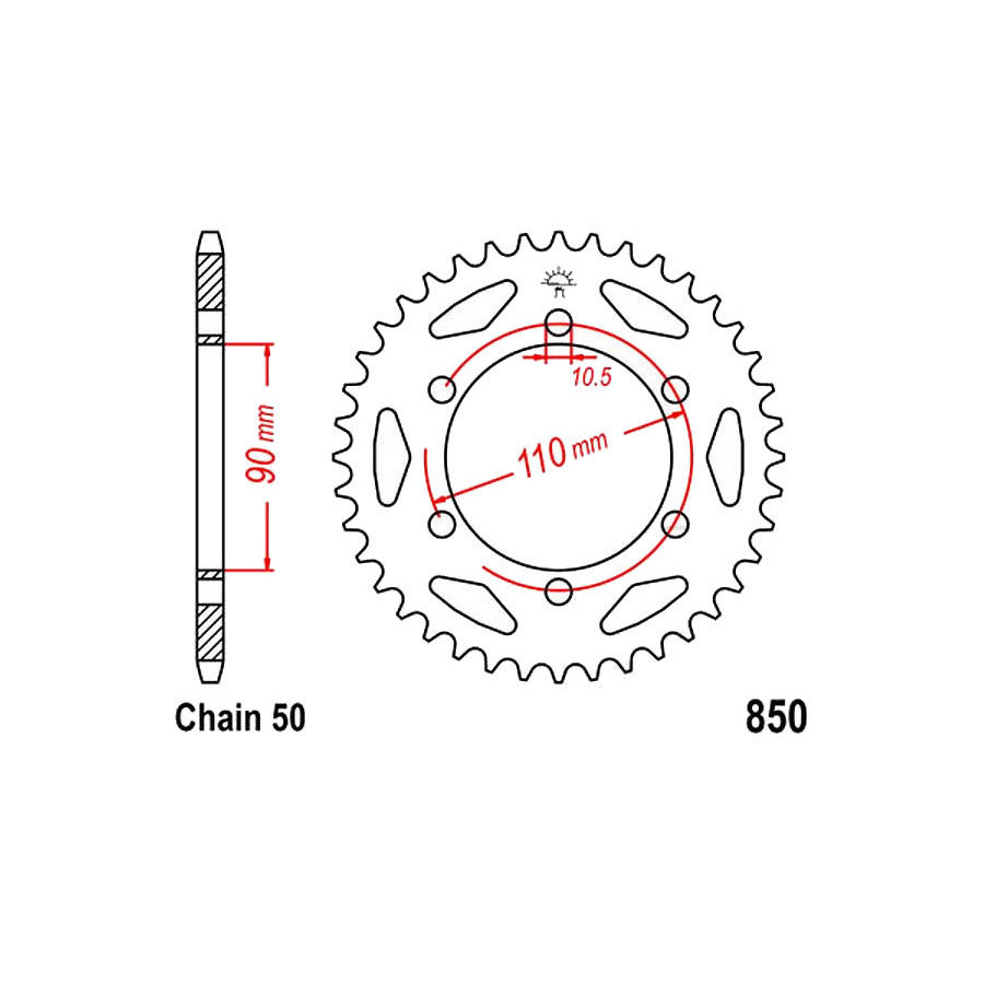 Transmission - Couronne - 530- JTF 850 - 33 dents