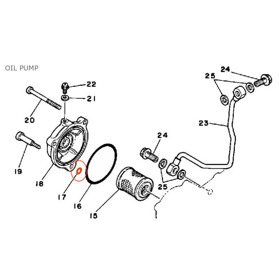 Moteur - Joint de filtre a Huile - 93210-07135 - ø 7.00 x2.30mm ... 