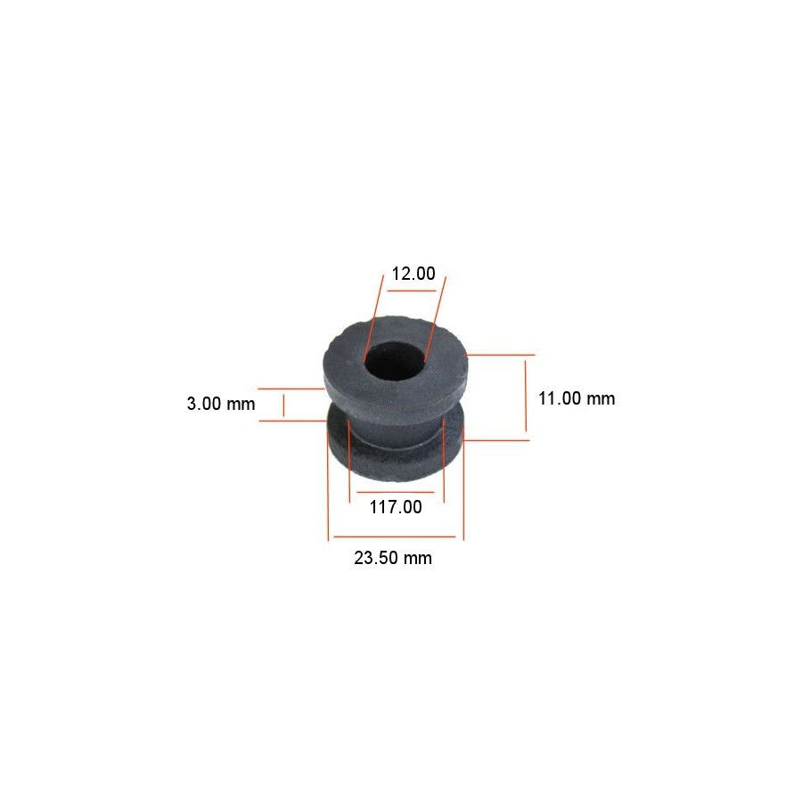 Silent-Bloc - rond - ø 12.00 x11.00 x23.5 mm - Ht 3.00