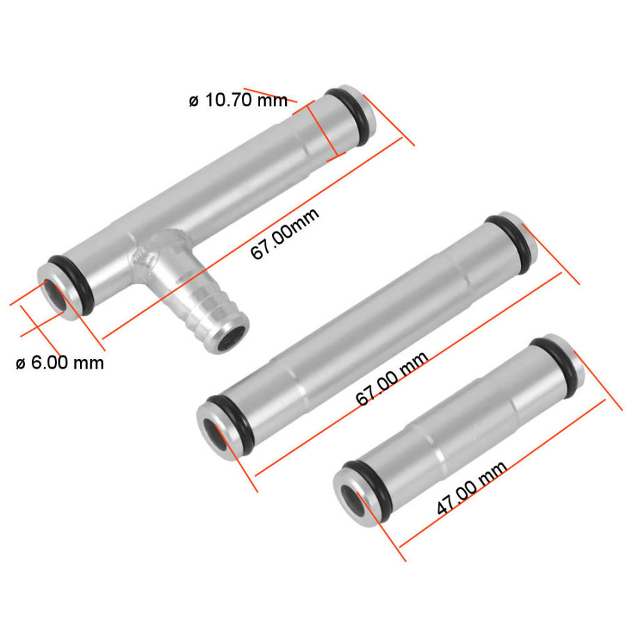 Carburateur - Raccord, tube, Té de liaison - (x3) - VF750 C/S/F - VF1000F - VF1100C