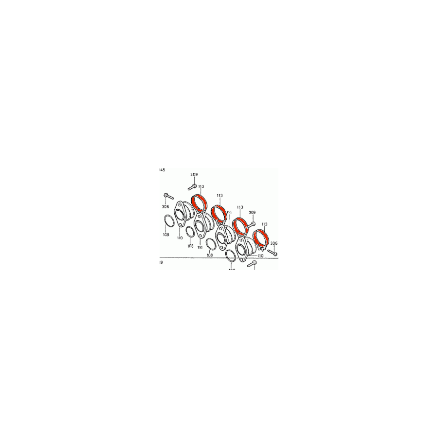 Pipe d'admission - Collier - CB350F / CB400F/F2 - (x1)