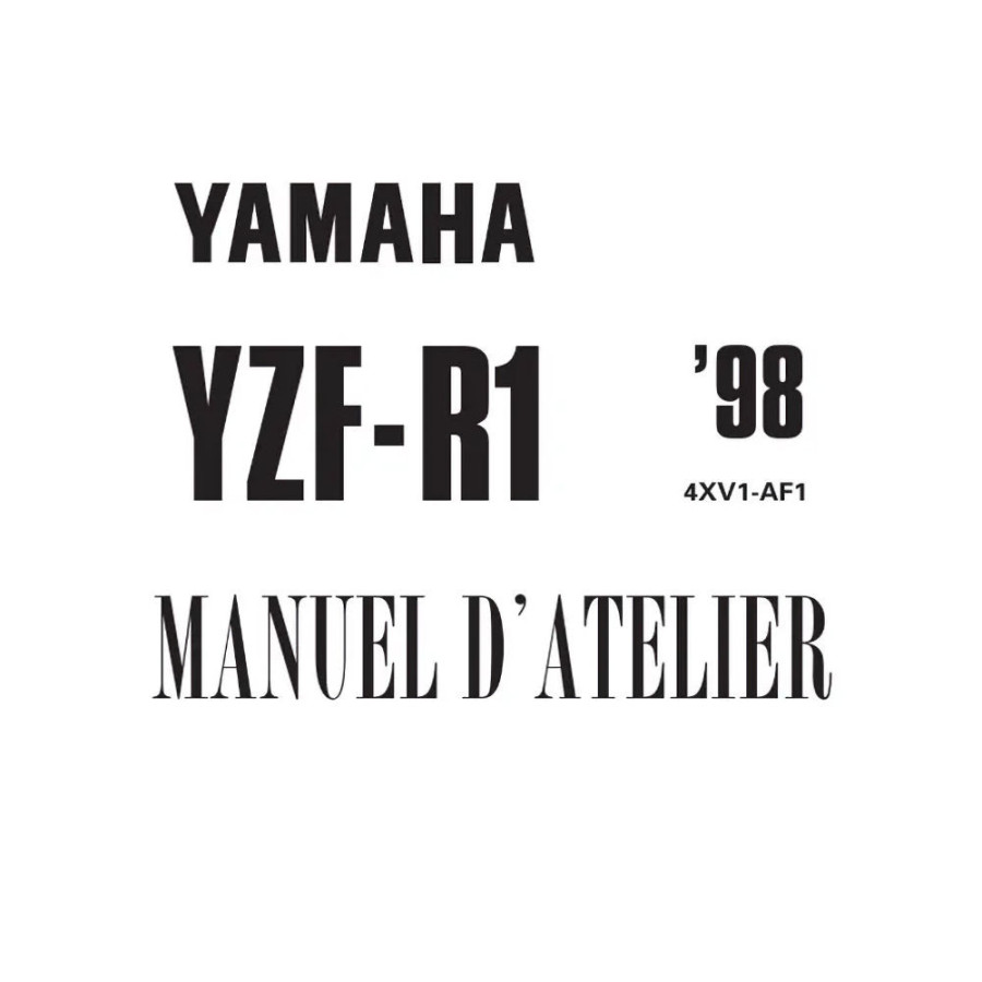 Manuel Atelier - Service Manual - Yamaha YZF1000 - Version PDF en Anglais 