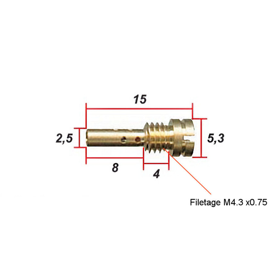 Gicleur de ralenti - ø 0.650 - Keihin N424-25