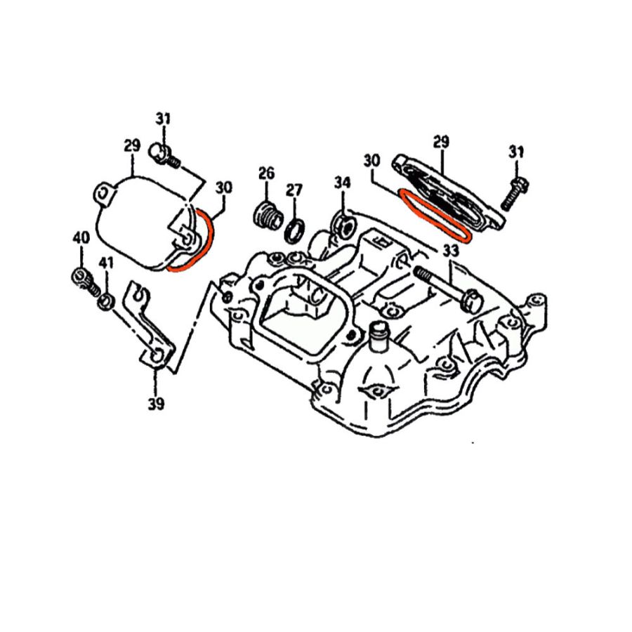 Moteur - Culasse - Joint (x1) de couvercle de visite - 11177-44B00 - DR650, 750, ... XF650