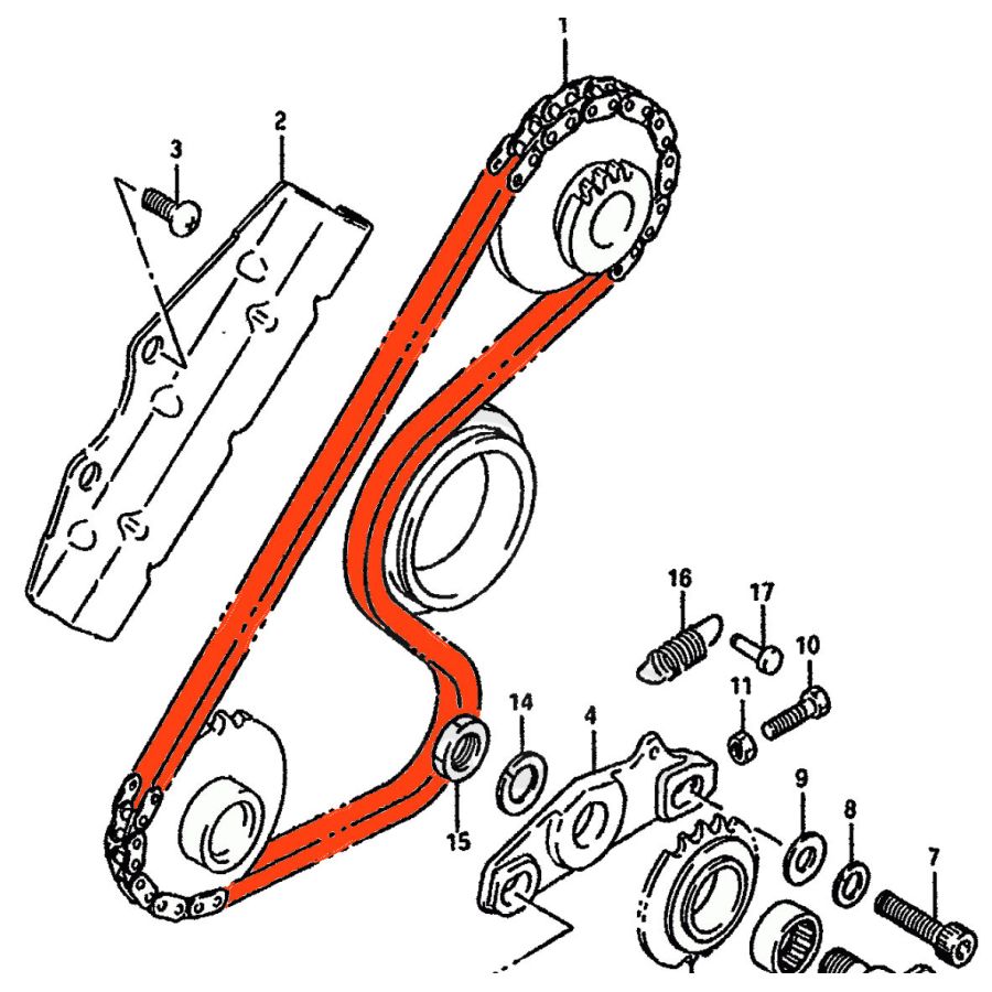 Distribution - Chaine - 82RH2015 - 106 maillons - Fermée