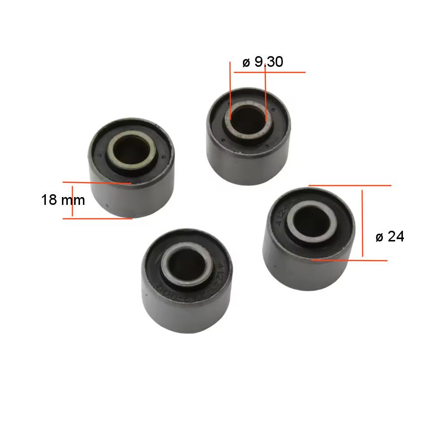 Transmission - Couronne - Silent bloc - amortisseur de couple - (x4) - 41241-222-000 - CB/SL/CG 125 J/K/S - NX125