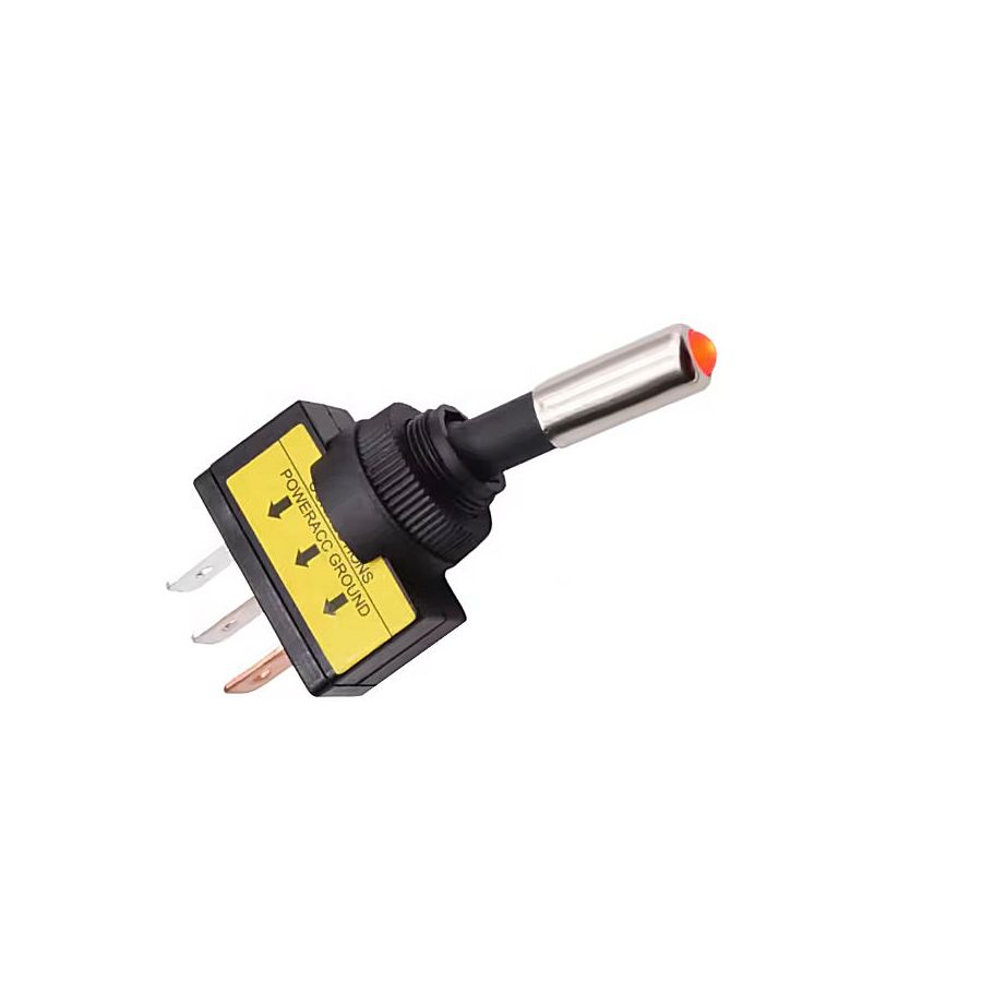 Interrupteur - ON/OFF - cosse plate- Switch - 25A - avec voyant rouge incorporé