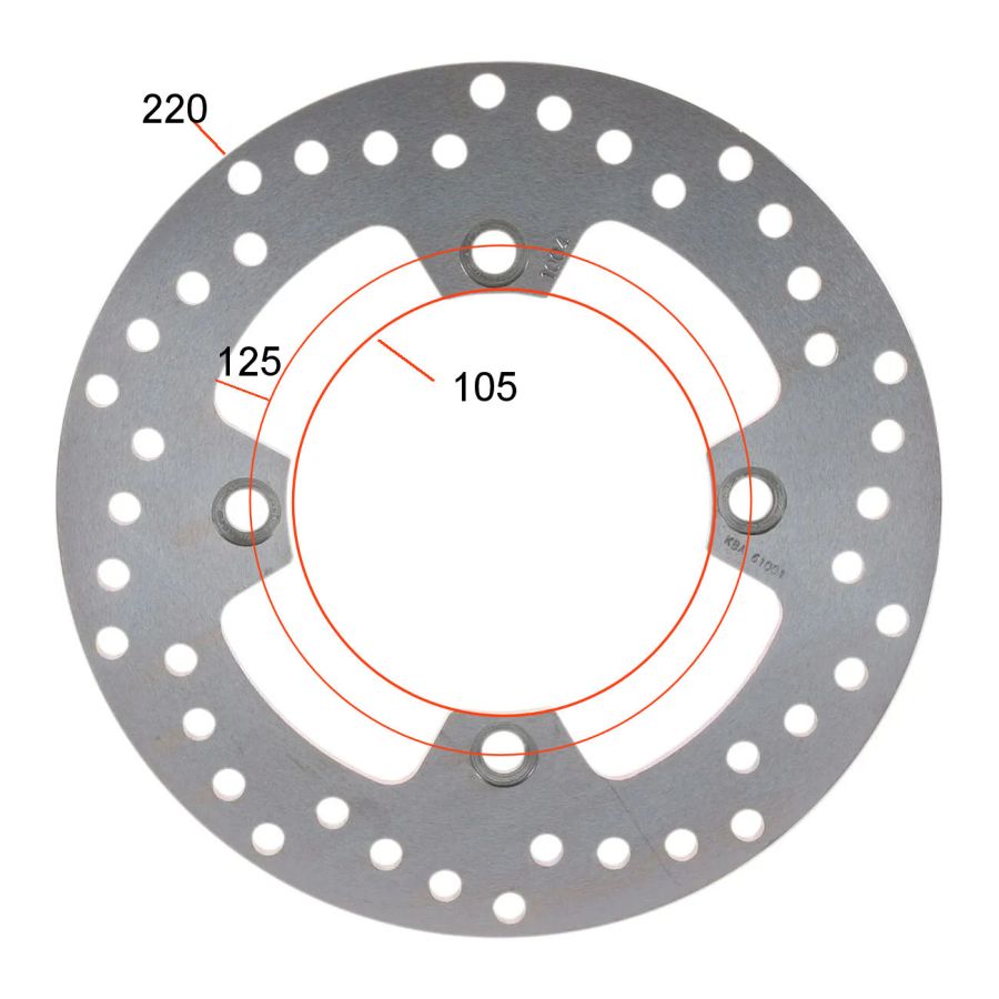Frein - Disque - Arriere - Brembo - Serie ORO - CBR, 250, 400, 600, 900 - ... - Hornet - VTR, 250, 1000