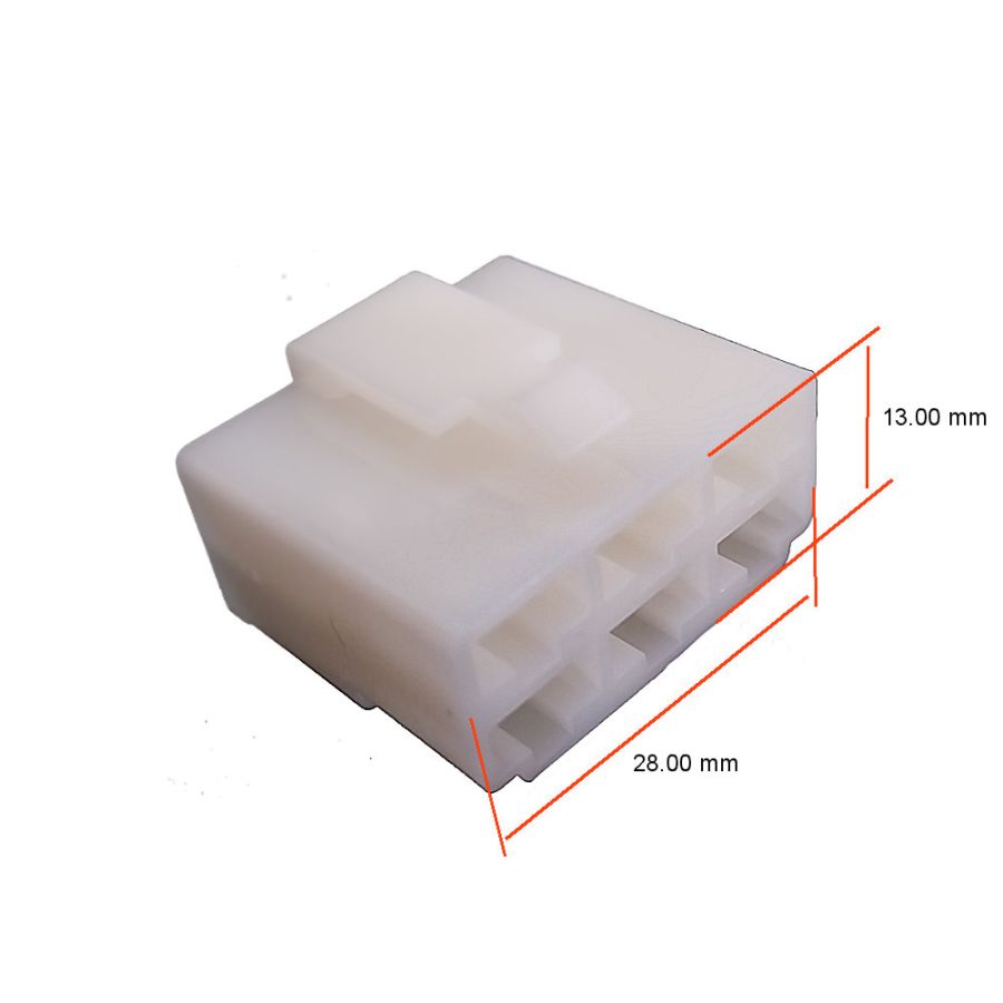 Connecteur - 6 broches males + cosse - (250 Series) - 6.3mm