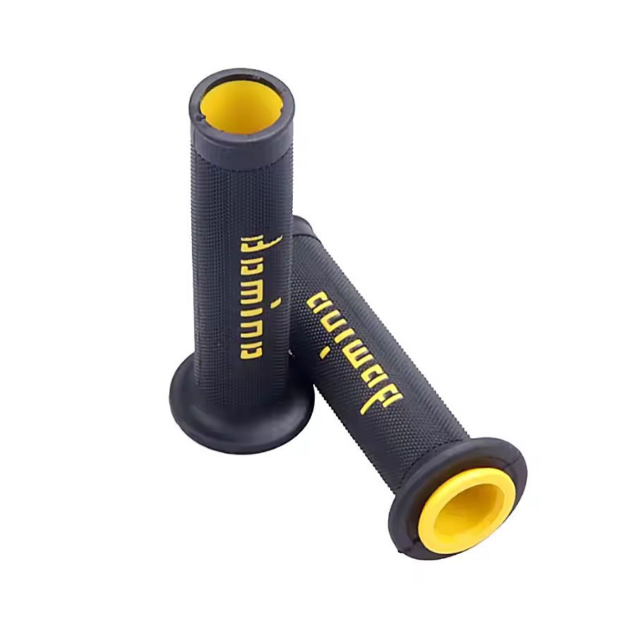 Poignee caoutchouc - Domino - Jaune - ø 22 - lg 120 mm - 