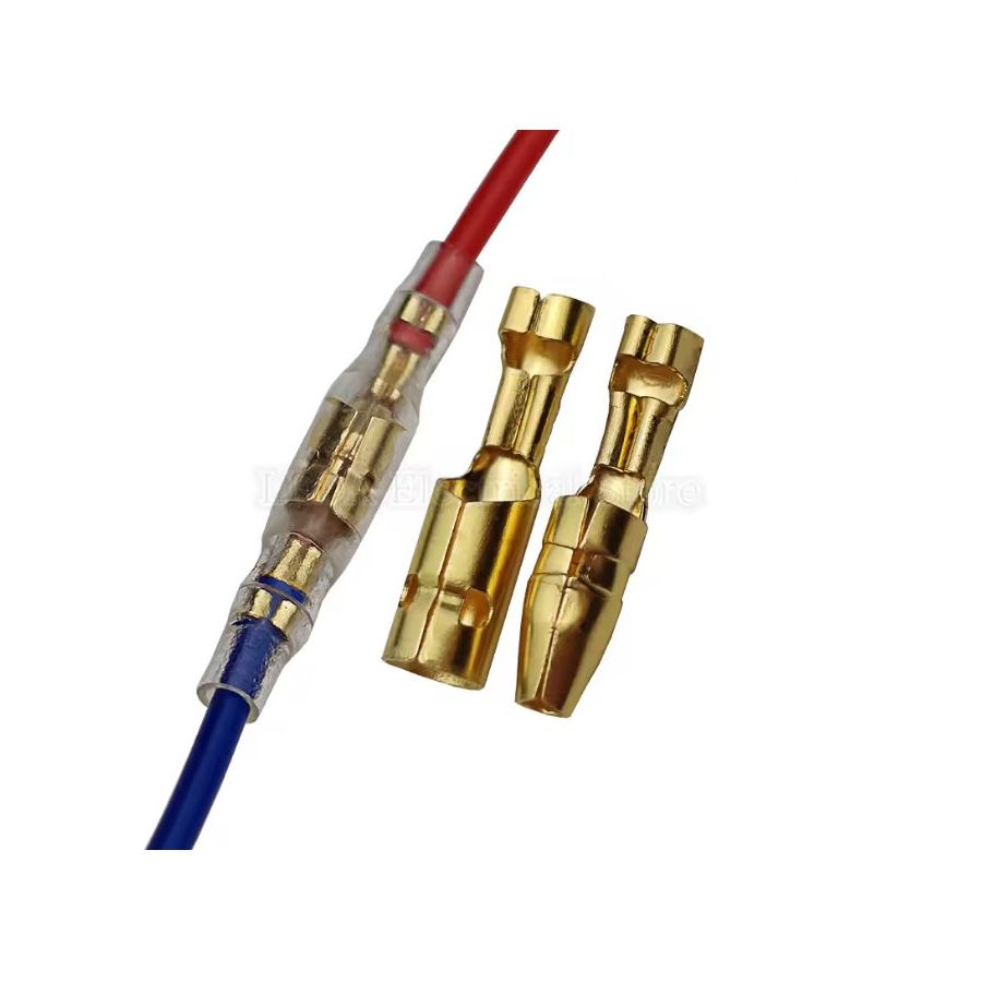 Cosse - Femelle a sertir + protection - (x10) - Ronde 4 mm -