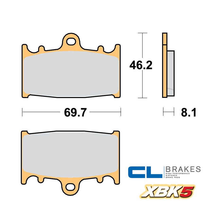 Frein - Jeu de Plaquettes - CL-Brake - 2251XBK5 - super sport (loraine)