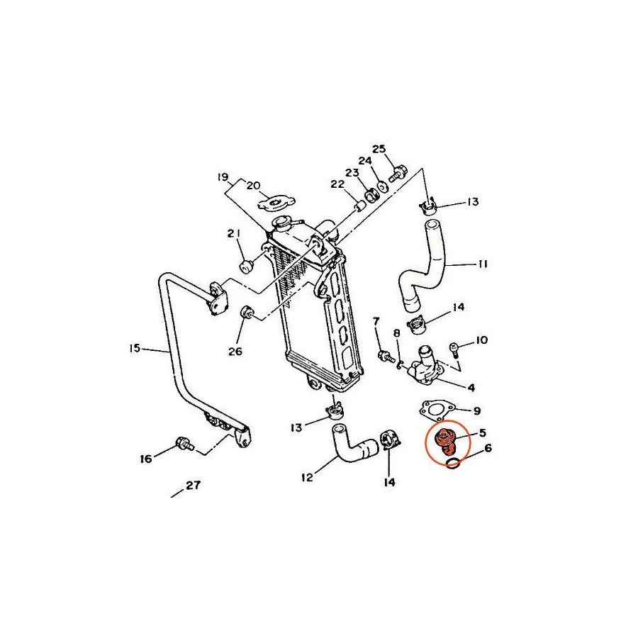 Moteur - Thermostat - calorstat - 34X-12411-00 - DT/TDR/TZR 125