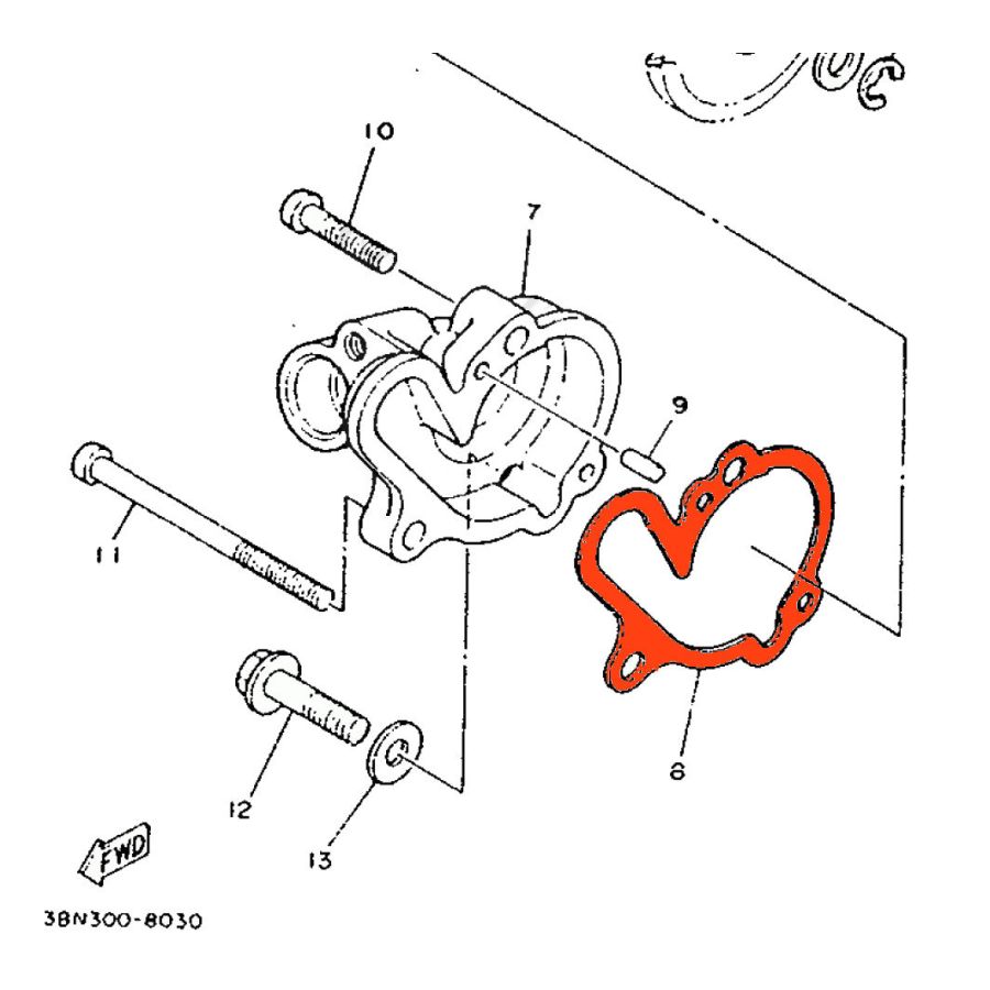 Pompe a Eau - Joint de carter - 3NC-E2428-00 - TDR125, TZR125, DT125R