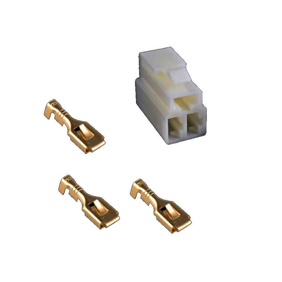 Connecteur - 3 broches Femeles + cosses - (250 Series) - 6.3mm