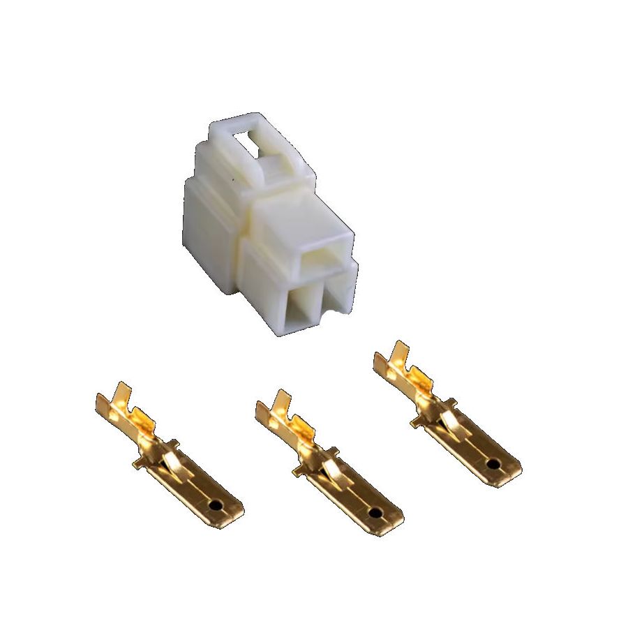 Connecteur - 3 broches males + cosses - (250 Series) - 6.3mm