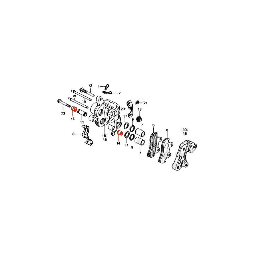 Frein - Etrier - joint - Soufflet d axe coulissant - (x1) - Origine EOM
