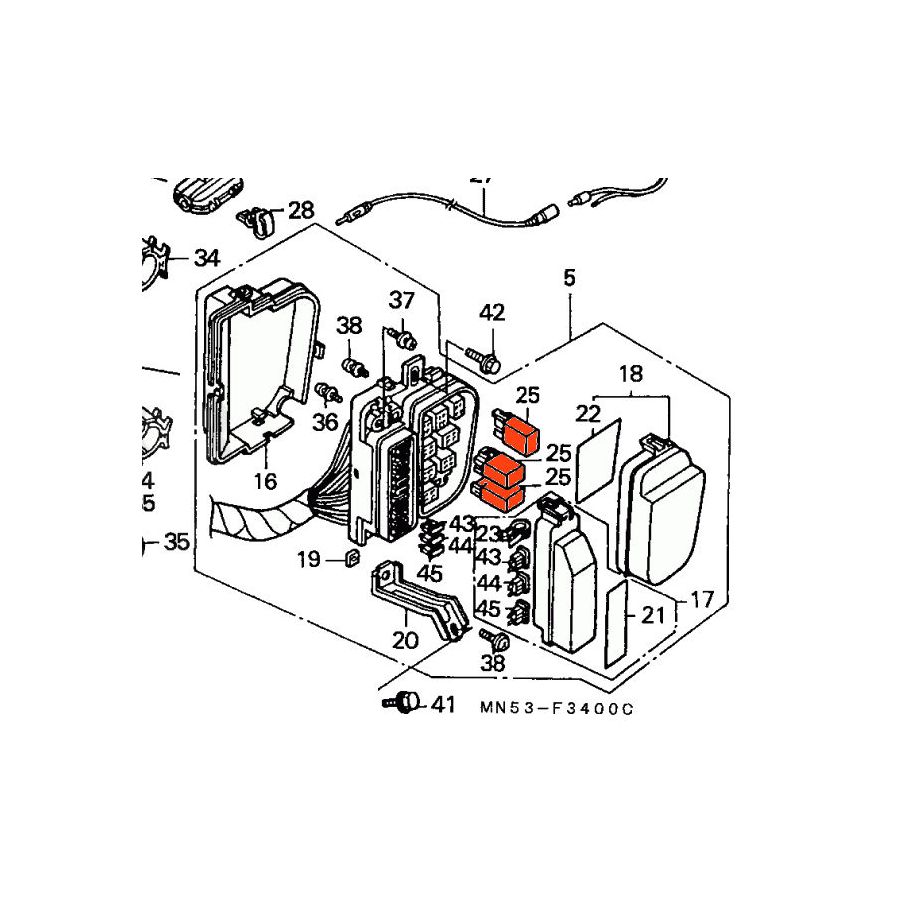 Fusible - relai - 10A - GL1500 .....38370-MN5-003