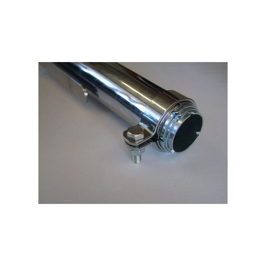 Echappement - Silencieux - Megaphone - Chrome - long 47cm