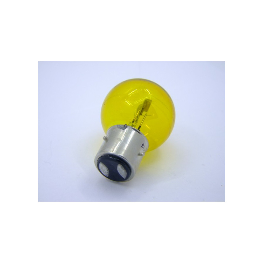 Ampoule - 12v - 45/40w - BA21D - Jaune - ( 3 ergots - 2 plots)